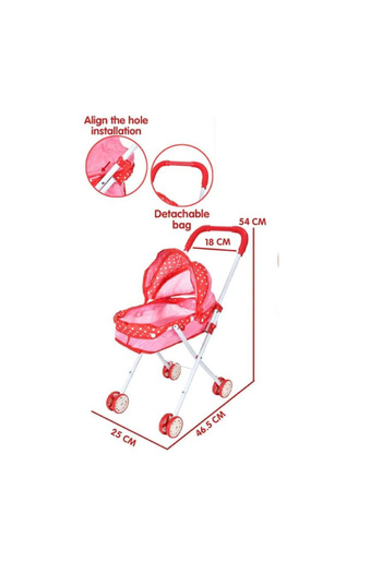 rexa Musical Iron Baby Stroller With Baby Boy And Other Accessories