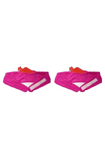 Bosphorus Warm Water Bag 2 Pcs, Belt and Shaped Plush Pink Thermoform for Waist and Shoulder 1500ml 160X22Cm