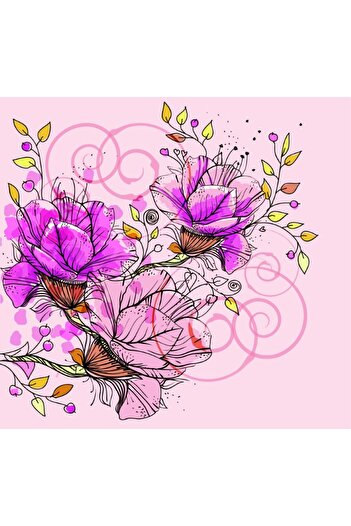 media Abstract floral wallpaper5, 200 x 255 cm