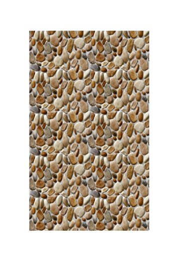 media Brown and gray river stone wall sticker, 135 x 225 cm