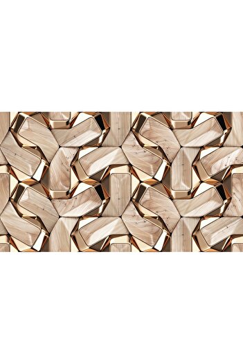 media Abstract 3D gold wallpaper, 300 x 250 cm