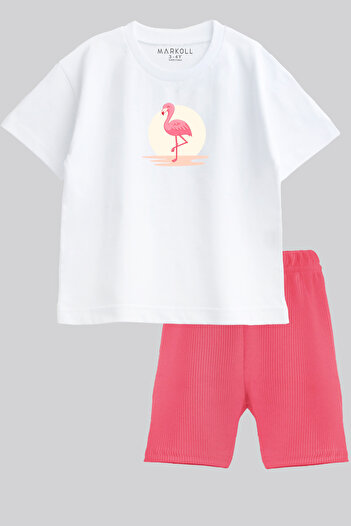 MARKOLL 1-5 Years Flamingo Printed Children's Bottom Top Set