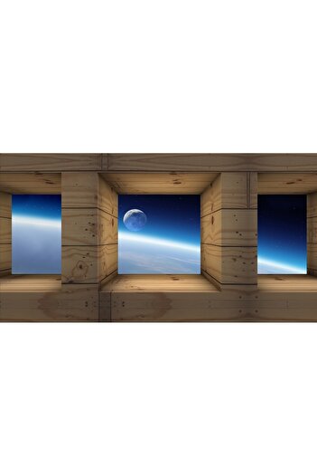 media Self-adhesive and washable wall mural Window to the universe, 270 x 200 cm