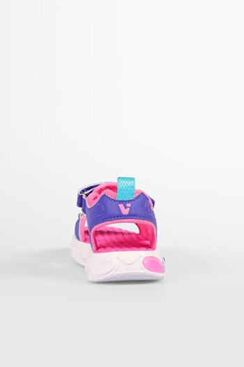 Vicco But Light Sole Velcro Girls Sandals Purple Fuchsia