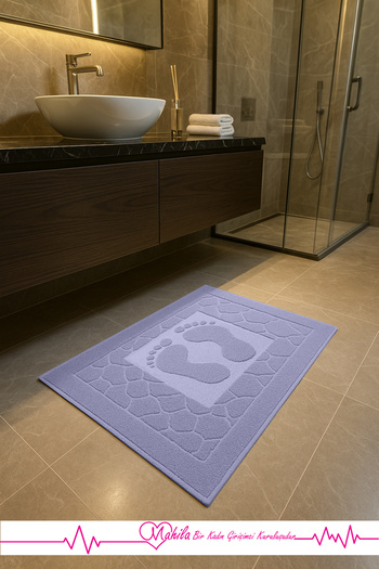 Mahila 100% Cotton Foot Towel 50X70Cm, Lavatory & Shower Cabin Front Footprint Towel, Foot Mat