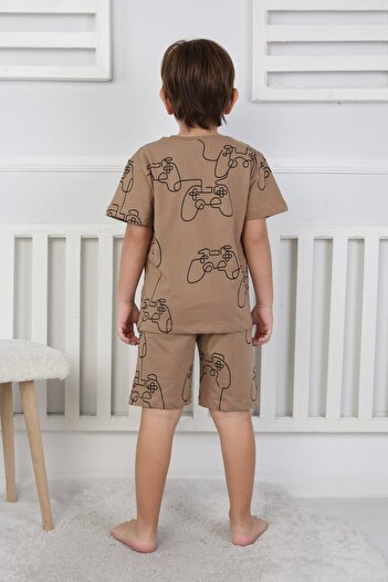 bunny hopp Boy's Pajama Set with Shorts – 100% Cotton – Patterned – Summer – 3-8 Years