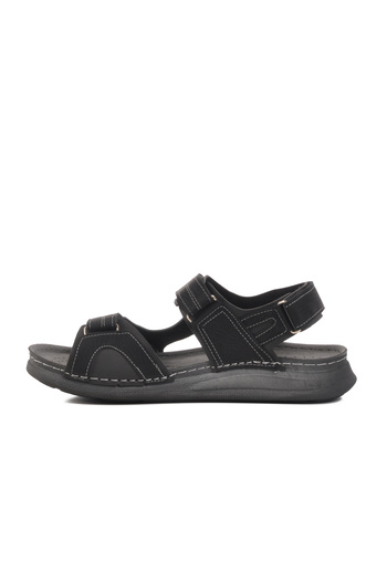 Aspor Black Anatomical Velcro Men's Sandals