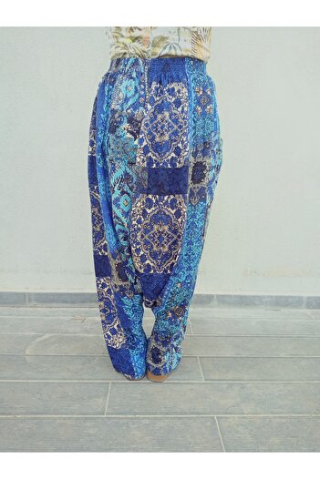 hoaryage Adana Shalwar Viscose Press Fabric, Αυθεντικό Bohemian Pattern Shalwar με τσέπες 100% βαμβάκι