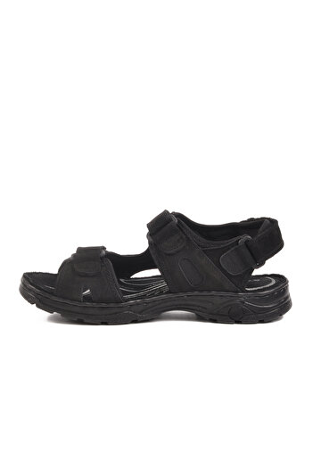 Aspor Black Nubuck Boy's Velcro Sandals