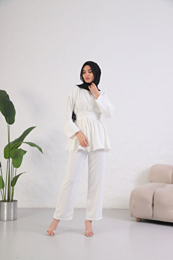 RMG BUTİK Women's Silk Suit Bottom Top