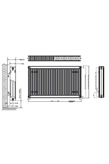 Daikin Tip22 PKKP 600x1300 Panel Radyator Kalorifer Petegi