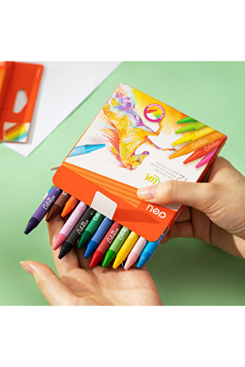 Deli EC20820 Wax Crayons, 24 Colors – For Kids’ Art, School Activities & Home Coloring