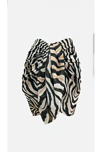Niceboutique Patterned Chiffon Pareo with Waist Tie (150Cmx50Cm)