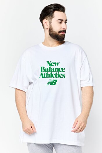 New Balance Men Relaxed Fit Short Sleeve Outdoor T-Shirts, White