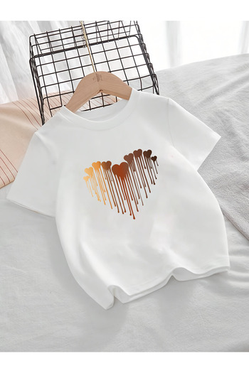uyguntarz Children's Melting Hearts Printed Design Tshirt