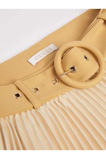 Guess Yüksek Bel Krem Kadın Midi Etek W3YD84WFJU0G1M5