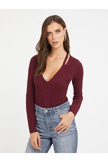 Guess Pulover de damă Ls Vn Aline