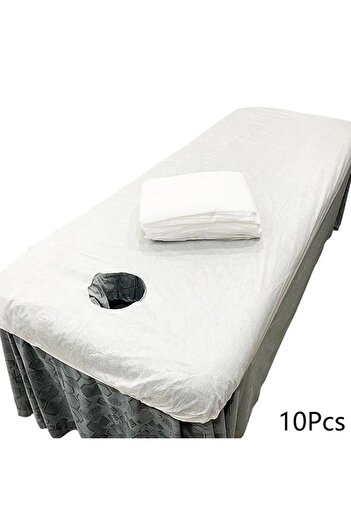 Choice white 10pcs Disposable Bed Cover For Beauty Salon Open Hole Spa Massage Soft Bed Sheets Non-woven Fa