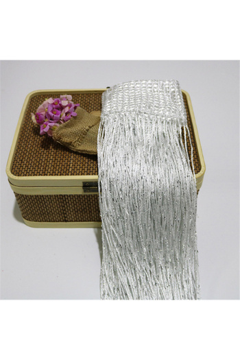 Choice 200x95cm White Glitter Door String Curtain Silver Ribbon Shiny Tassel Flash Line Curtain Valance for