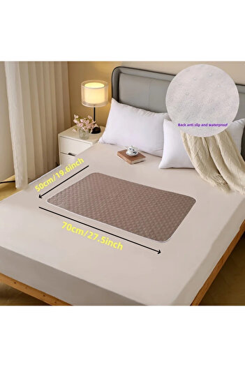 Choice brown-50x70cm Washable Incontinence Pads for Elderly & Pets - Leak-Proof Bed Care Mats, Ideal for Me
