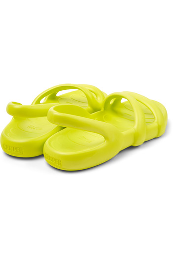CAMPER Men's Summer Yellow Sandals, Hook And Loop Lightweight Soft Sole Comfort Kobarah Flat