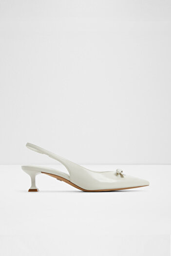Aldo Luxurıant - Women's Genuine Leather White-Ecru Small Heeled Shoes