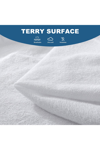 Choice 100x200x30cm 1pc Soft Terry Cloth Waterproof Elastic Fitted Sheet, Breathable Terry Mattress Protect