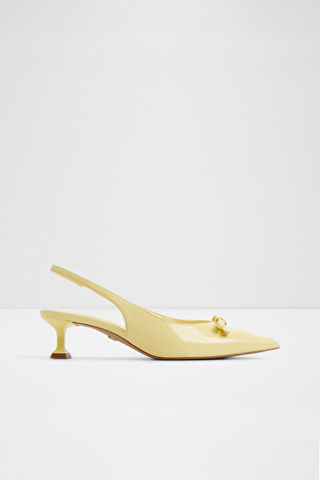 Aldo Luxurıant - Women's Genuine Leather Light Yellow Small Heeled Shoes