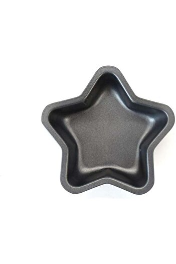 FACKELMANN Set of 2 Fackelmann star-shaped trays, carbon steel, gray, 4 x 13 x 13 cm