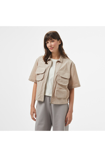 United 4 United4 Woven Crop Women's Gray Shirt