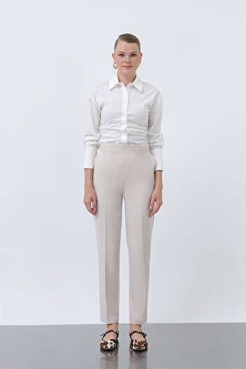 Puane Women's Carrot Cut Pants - 18242Pnt - Beige