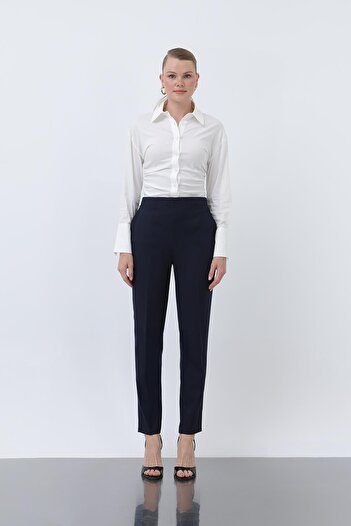 Puane Women's Carrot Cut Pants - 18242Pnt - Navy