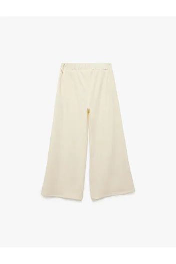 Koton Wide Leg Elastic Waist Trousers