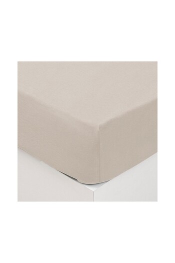 Atmosphera Créateur D'intérieur Drap house fitted sheet, beige, cotton, 160x200 cm