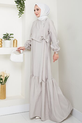 InStyle Φόρεμα Modal Stone με λεπτομέρεια Bird's Eye