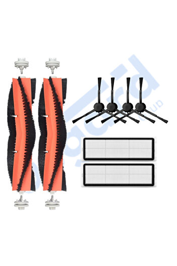 Asgard Grup Xiaomi 1C, 2C, Mop 2 compatibile cu 2 perii principale, 4 perii laterale, 2 filtre