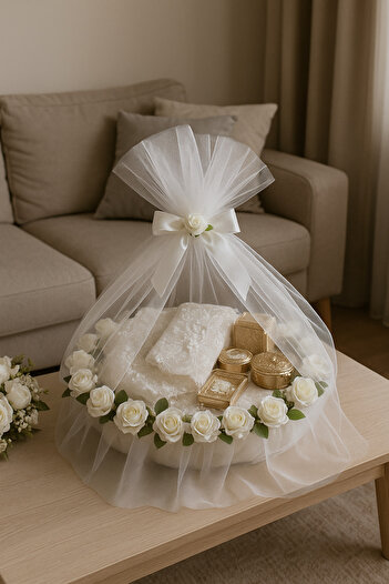Hobi Stok 5m X 3m High Quality Crystal Tulle, Bundle Decoration Tulle, Car Ornament, Engagement Tulle, Door Ornament Tulle