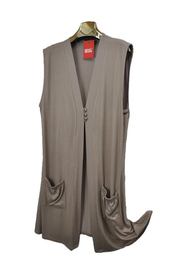 elma abone New Season Combed Cotton Three Button Long Vest