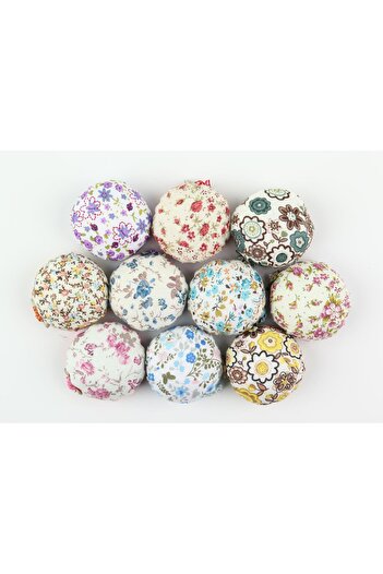 ŞERİFOĞLU Kırkyama Fabric Covered Needle Holder - Set of 10 Different Models