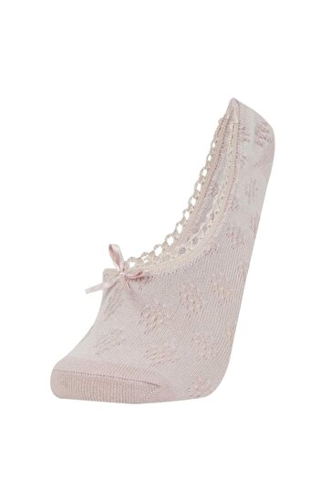 DeFacto Women's Applique 3-Piece Cotton Ballerina Socks B6057Axns