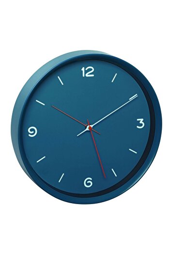 TFA Silent wall clock, analog, petrol blue, monochrome, minimalist design, 60.3056.06