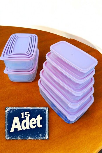 SWENCRAFT West Home Luxury 15 Pieces Food Storage Box Rectangular Food Container That Can Be Used in Dipfrized and Microwave