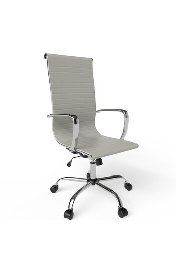 Mahmayi Modern UL UT-C031H High Back PU Office Chair Ergonomic Chair Ideal for Home Office - Grey