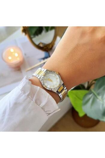 catera Women's Steel Watch in Silver and Gold with White Dial