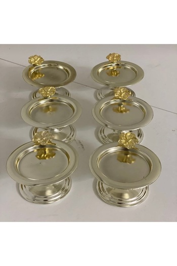 SEVA ÇELİK SILVER COLOR 6 PACK JAPANESE ROSE MACARON HOLDER COFFEE SIDE PRESENTATION