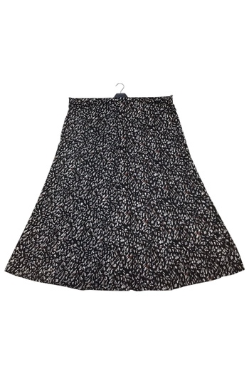 ECE GİYİM Women's Elastic Waist Leopard Patterned Large Size Fish Skirt