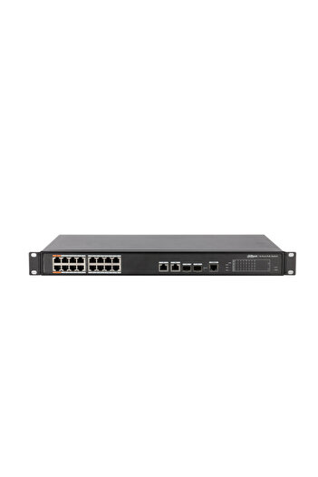 DAHUA PFS4218-16ET-240-V2، 16 منفذًا، ميجابت، PoE 240 وات، منفذان جيجابت Uplink، منفذان جيجابت كومبو S