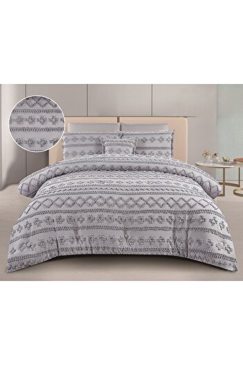 Red Rose Bohemian Microfiber Summer Bedspread for Two People, 7 Pieces