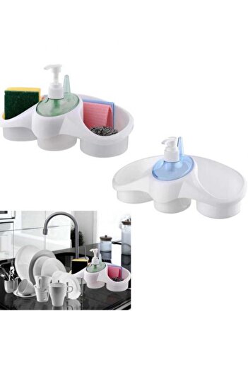 MAU CAT Liquid Soap Dispenser with Sponge Chamber Detergent Dispenser