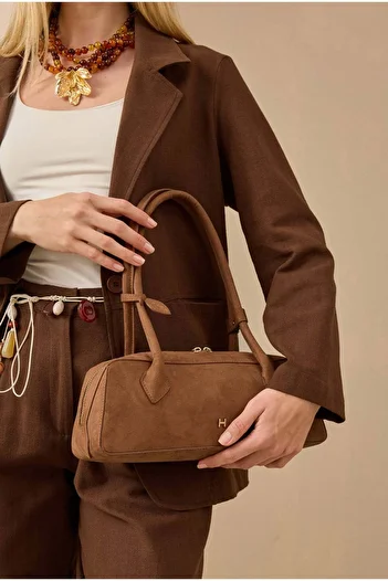 HEQA Double Pleated Linen Trousers Brown